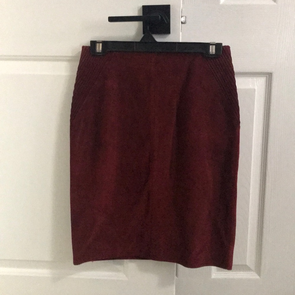 DKNY burnt orange suede skirt